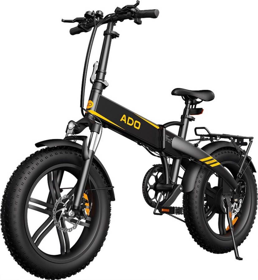 Ado A20FXE- E Bike Elektrische Fatbike 20 Inch Max. 25km h 250W 10.4AH Shimano 7 Speed Zwart