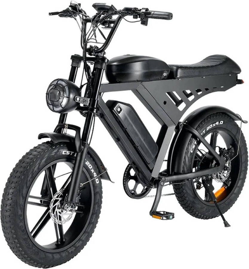 Beefly V30 Fatbike Elektrische Fiets Elektrische fatbike E Bike Hydraulische remmen 2x 15 Ah Accu 250W motor Zwart