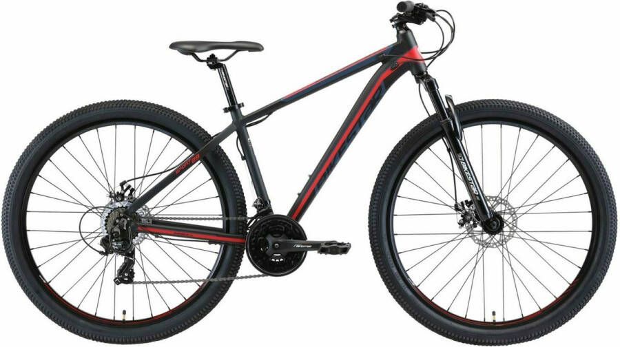 Bikestar 29 inch 21 speed hardtail Sport MTB zwart rood - Foto 1