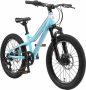Bikestar MTB kinderfiets 7 speed 20 inch wit turquoise - Thumbnail 2
