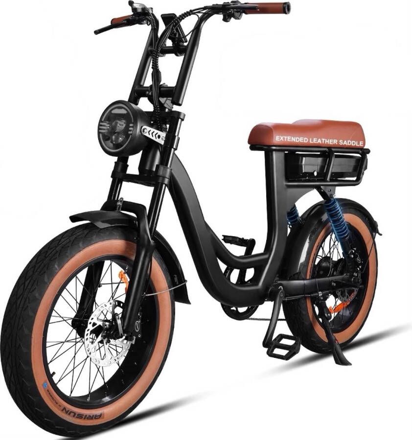 Comfort Inz EB8 Fatbike E Bike Elektrische Fiets 250W 18.5 Ah Hydraulische Remmen -Inc. Alarm Bruin