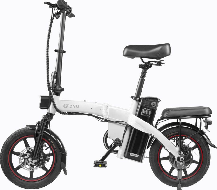 DYU A5 Opvouwbare e-bike 250 watt motorvermogen topsnelheid 25 km u Fat tire 14 banden