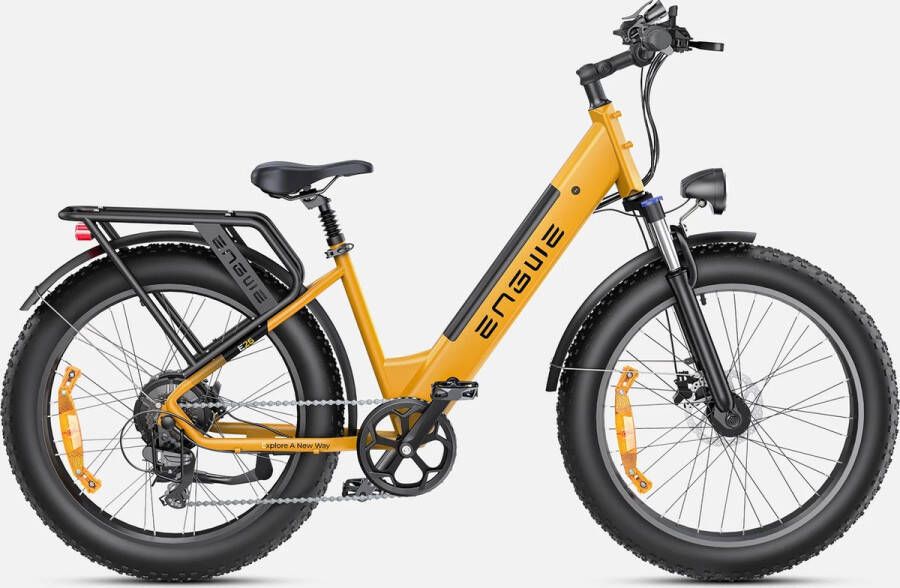 Fattire E26 Fatbike E-bike 250 Watt motorvermogen topsnelheid 25 km u 26X4.0 banden kilometerstand 120 KM 7 versnellingen