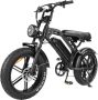 Funstar Fatbike OUXI V20 [Nieuwste 2024 Model] E bike Hydraulische Rem Bluetooth Met Extra remblokje Zwart Elektrische Fatbike E-Fatbike 7 versnellingen - Thumbnail 4