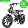 Funstar Fatbike OUXI V20 [Nieuwste 2024 Model] E bike Hydraulische Rem Bluetooth Met Extra remblokje Zwart Elektrische Fatbike E-Fatbike 7 versnellingen - Thumbnail 3