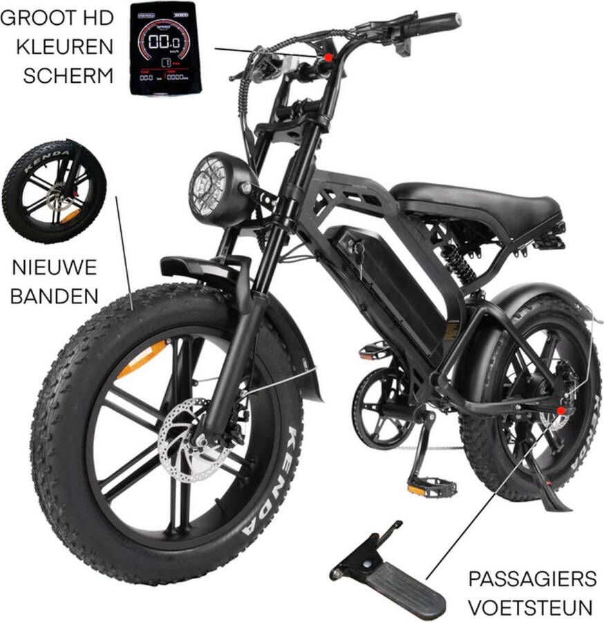 Funstar Fatbike V20 Hydraulische Remmen E bike Fatbike E-Fatbike Elektrische Fiets Met Accessoires