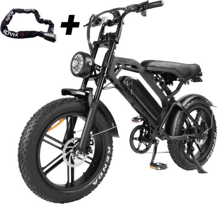 Ninryde V20 PRO Fatbike E Bike 250W 15Ah Hydraulische Remmen Model Met Voetsteuntjes Bagagerek Incl. Alarmslot