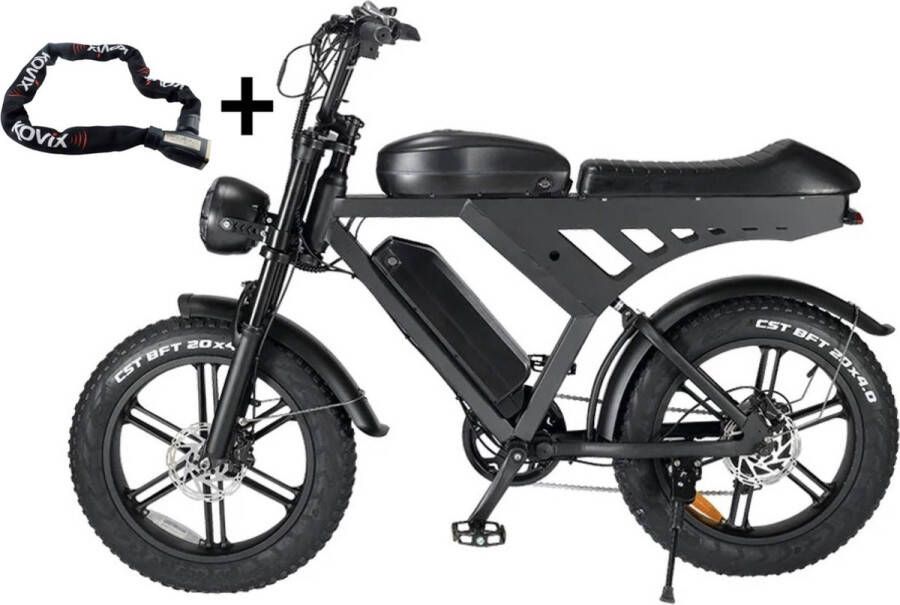 Ninryde V30 PRO Fatbike E Bike 250W 15Ah Hydraulische Remmen Model Met Voetsteuntjes Incl. Alarmslot