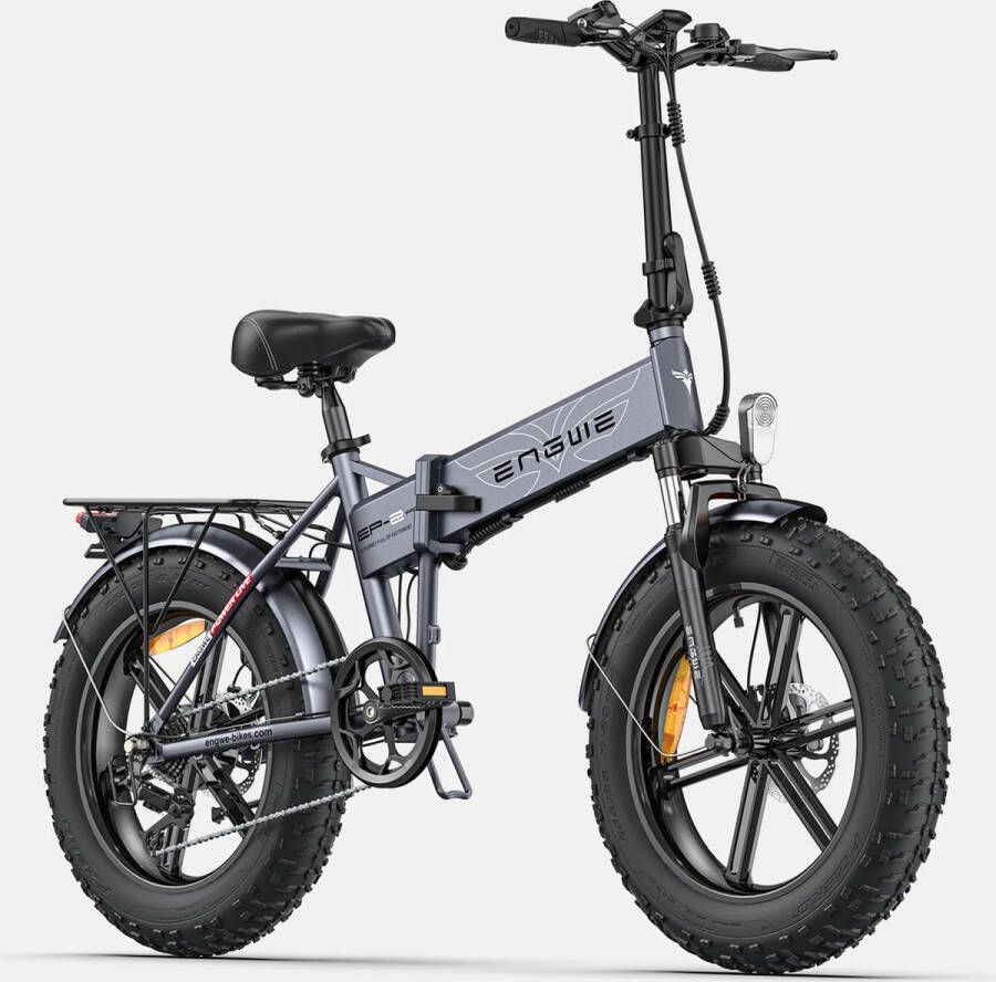 EP-2Pro vouwebare Fatbike E-bike 250 Watt motorvermogen maximale snelheid 25 km u Fat tire 14 banden Grijs
